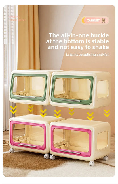 Storage Solutions Subtly Bold Storage Cabinet – Large Capacity Multi-Function Organizer