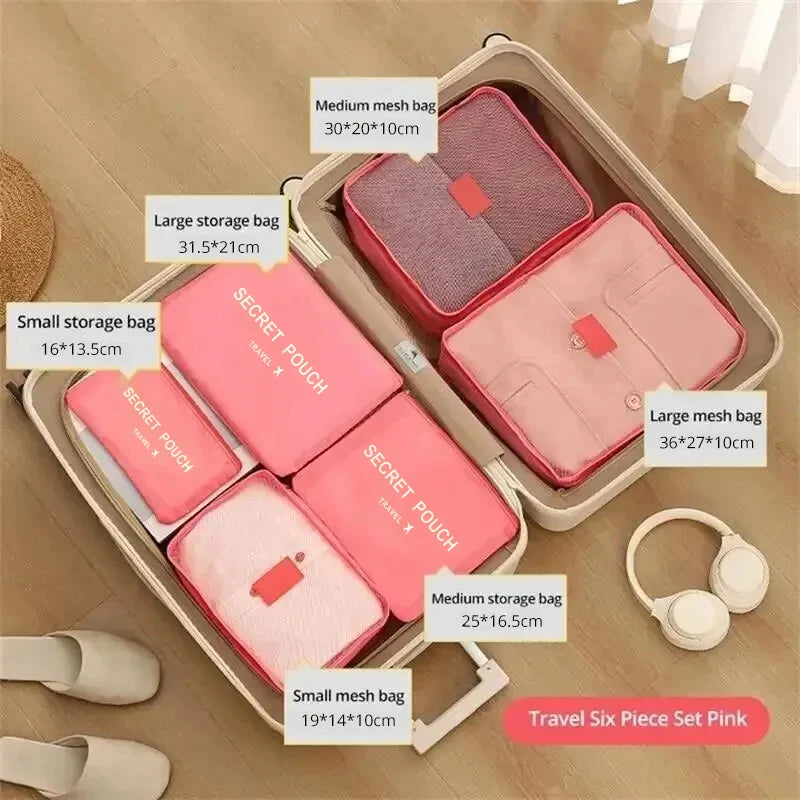 Storage Solutions 6-Piece Travel Packing Cube Set