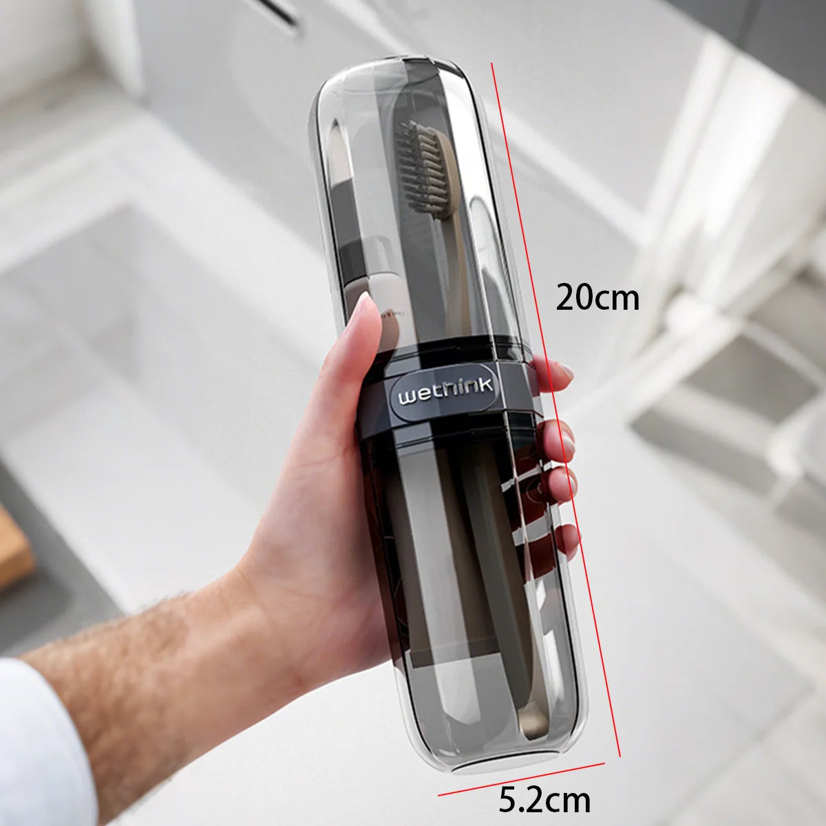Storage Solutions Portable Toothbrush & Toothpaste Travel Case