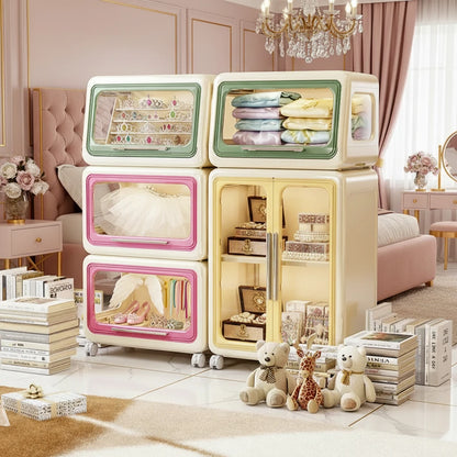 Storage Solutions Subtly Bold Storage Cabinet – Large Capacity Multi-Function Organizer