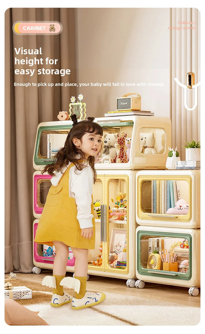 Storage Solutions Subtly Bold Storage Cabinet – Large Capacity Multi-Function Organizer