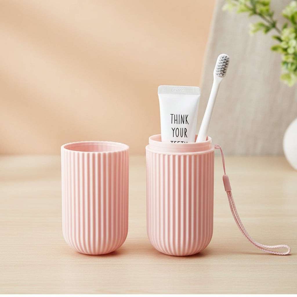 Storage Solutions Portable Toothbrush & Toothpaste Travel Case